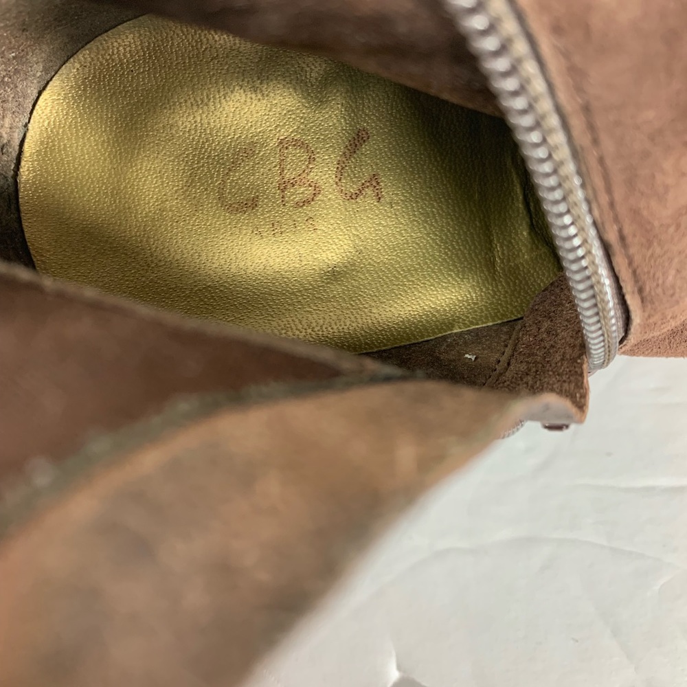 Vintage BCBG / Brown Suede Wedge Boot - Picture 7 of 8